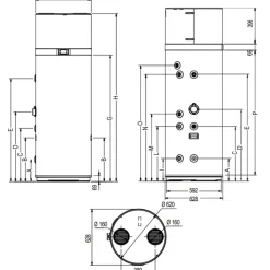 FERROLI - Thermodynamische Boiler - Oasis Tech Lt - 200 L