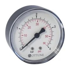 Ferro 60mm 6 BAR waterdrukmeter aansluiting achterzijde G1/4