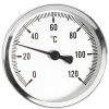 Ferro 100mm 0-120C temperatuurmeter aansluiting achterzijde G1/2