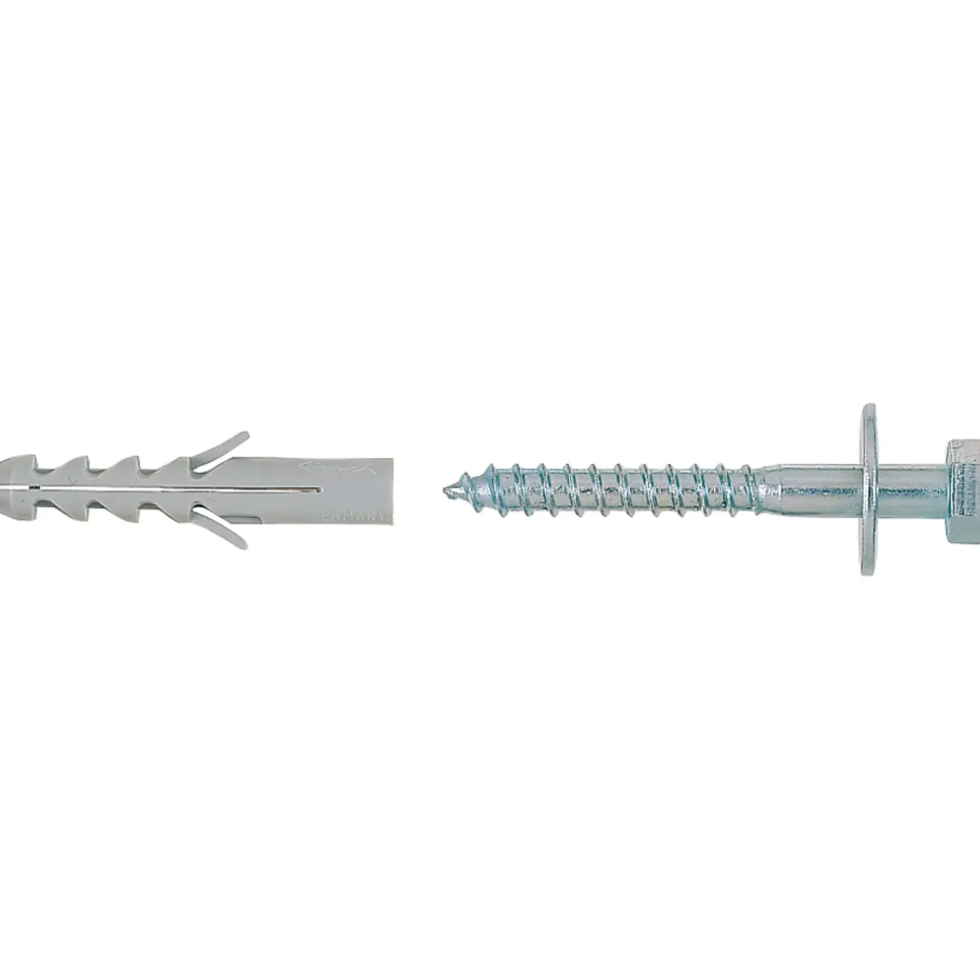 Fischer Spaanplaatschroef Verzinkt Zeskantkop - 7x60mm - 4 stuks