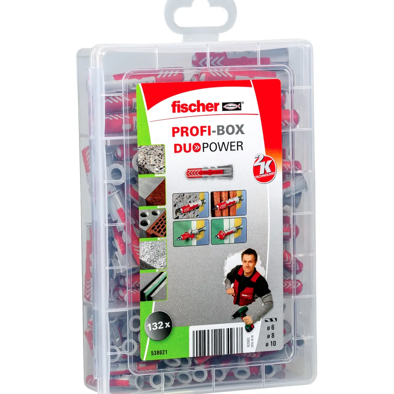 Fischer universele plug DuoPower nylon - 132 stuks