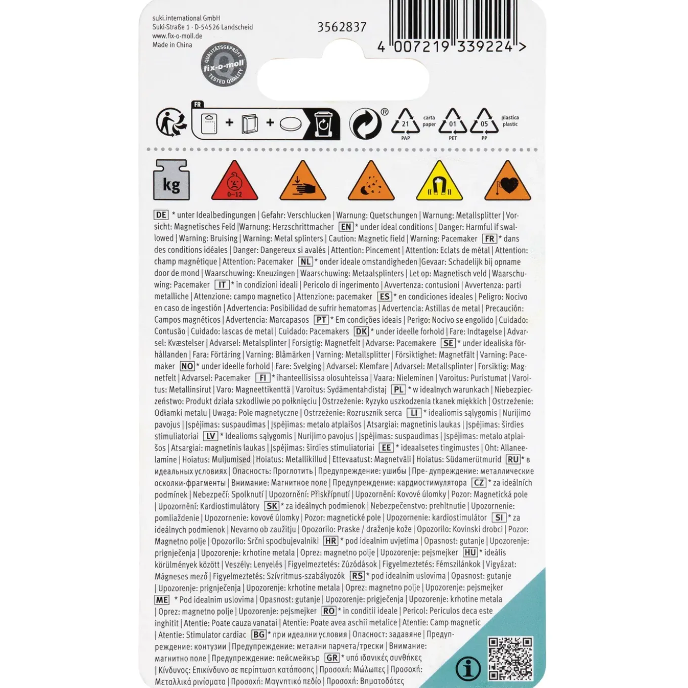 Fix-O-Moll Bevestigingsmagneet - Verzonken Gat - Neodymium - 32x8mm
