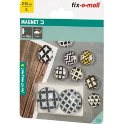 Fix-O-Moll magneet glasferriet 30mmx11mm 2 stk