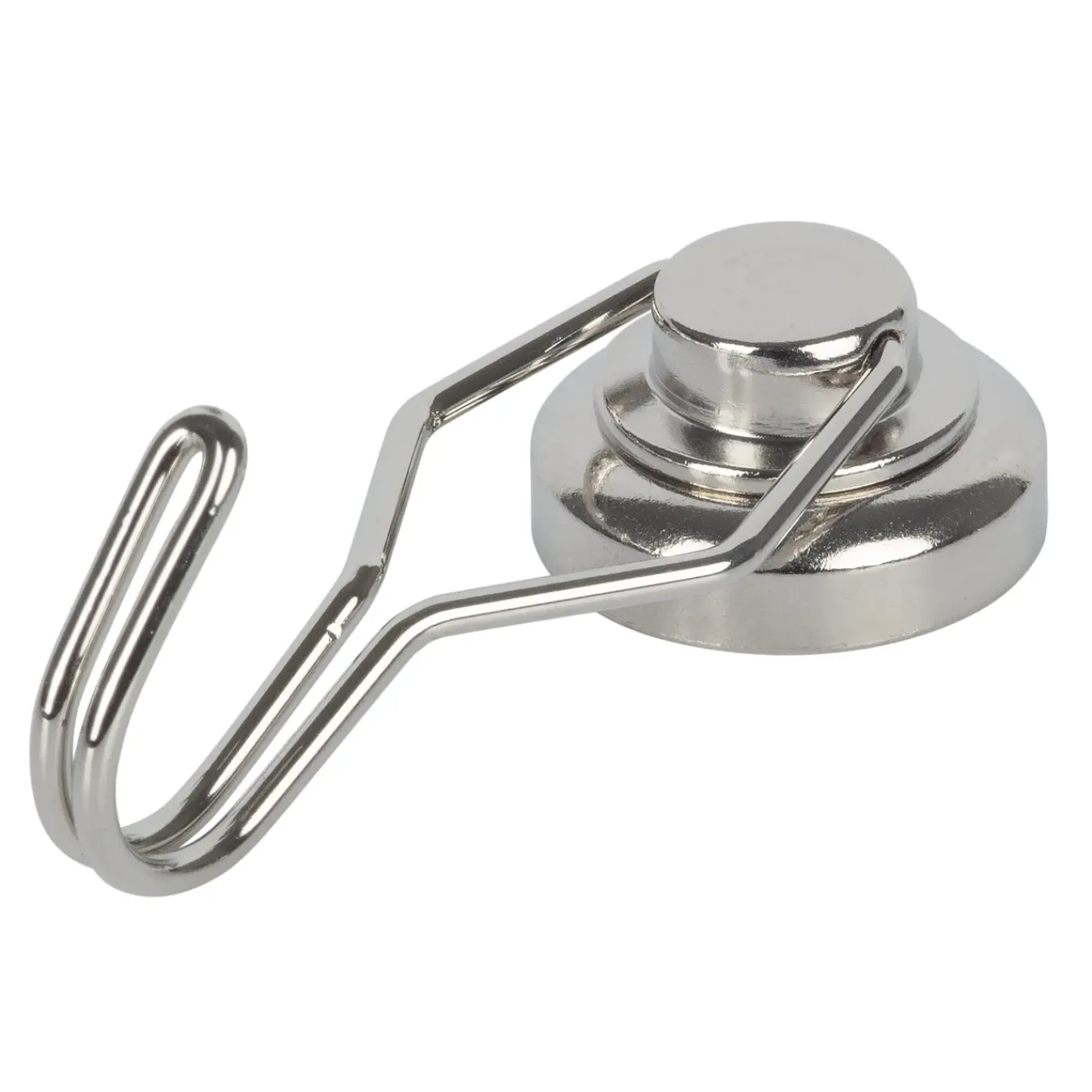 Fix-O-Moll Magneet met Haak - Draaibare Haak - Staal - Diameter 25mm - 2 stuks