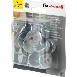 Fix-O-Moll Meubelglijder Parketglijders - Schroefbaar - Vilt - diam. 28mm - Rond - 16 stuks