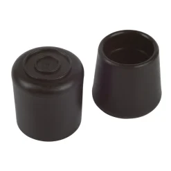 Fix-O-Moll Stoelpootdop - Antislip - Rond Rubber Zwart - diam. 22mm - 4 Stuks