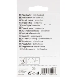 Fix-O-Moll stootdop - zelfklevend - zwart - rubber - diameter 22mm - 2 stuks