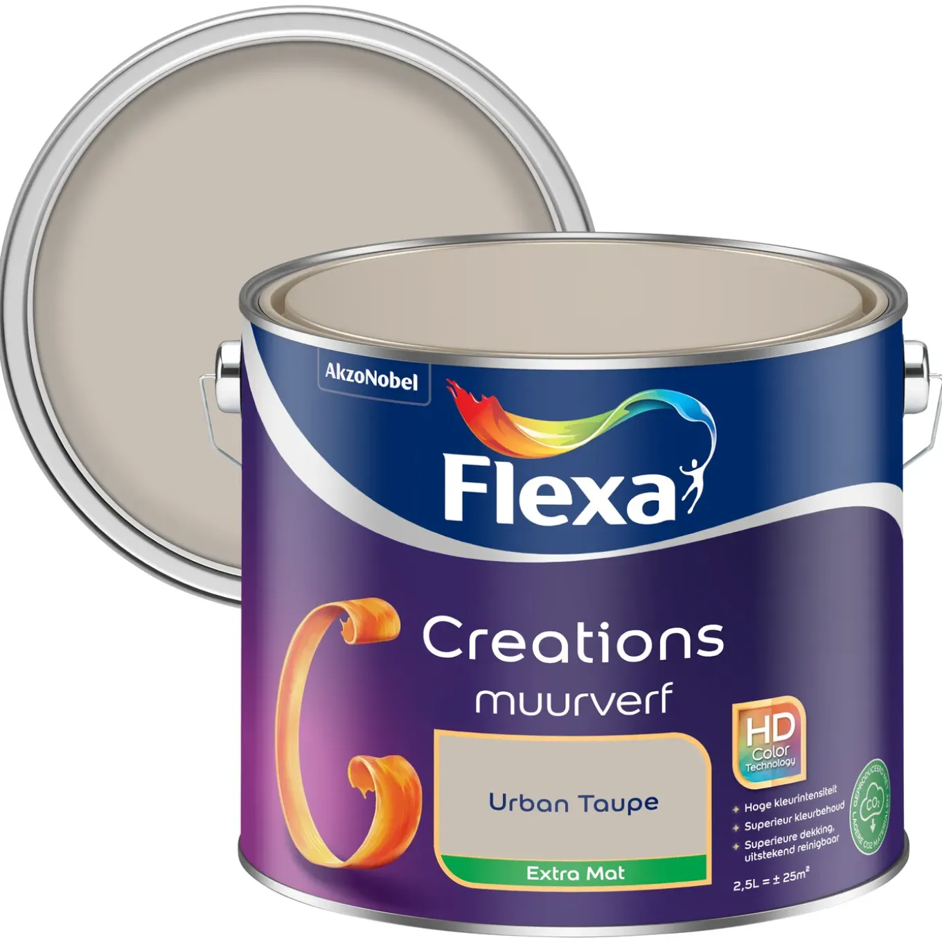 Flexa Creations Muurverf - Extra Mat - Urban Taupe - 2,5L