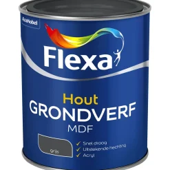 Flexa Grondverf - MDF en Hout - Grijs - 750ml