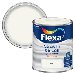 Flexa Strak in de Lak Grondverf - Hout, Metaal en Plastic - Wit - 750ml