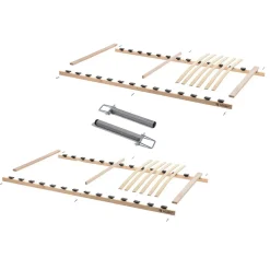 Flex Basic Dubbele Lattenbodem - Bedbodem Van 180x200cm Met Middenpoten - Beukenhout