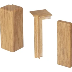 Flexi Plintaccessoire Set - Kunststof - Natuur Eik - 14,4x9x2,1cm