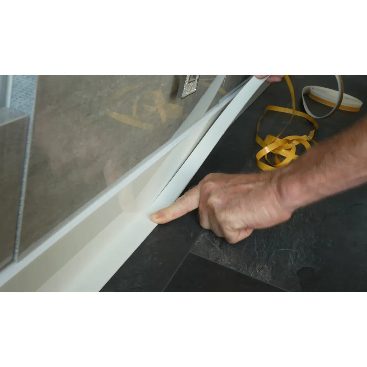 Flexplint - Flexibele PVC Plakplint - Wit (9016) - 5 meter