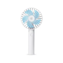 FlinQ Draagbare Handventilator - Oplaadbaar - Vijf windsnelheden - Wit/Blauw
