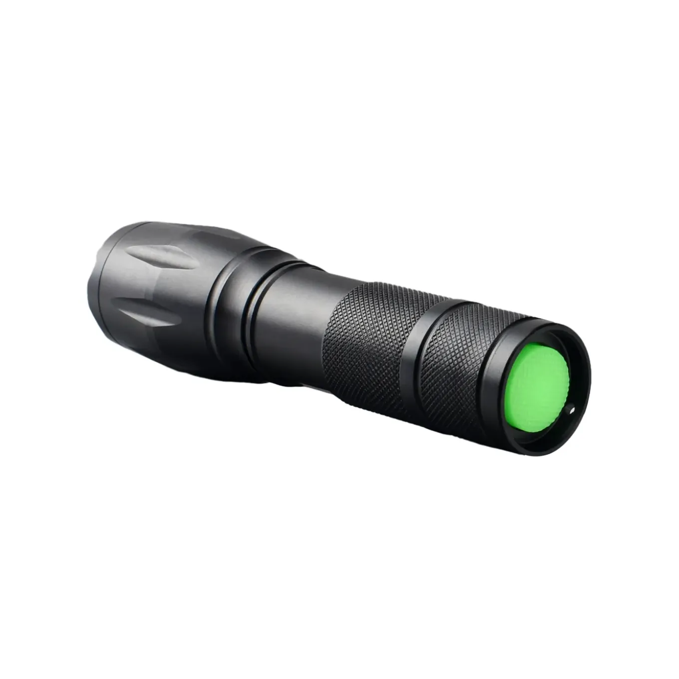 FlinQ Militaire Zaklamp - Zaklamp Led - 1000 Meter - Aluminium - 2-pack - Zwart