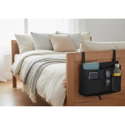 FLOKOO - Bedside Opslag Zwart - Opbergzak Voor Naast Bed - Bedside Pocket