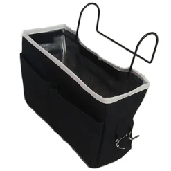 Flokoo - Bedside Pocket - Bed Opbergzak - Katoen - Zwart