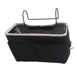 Flokoo - Bedside Pocket - Bed Opbergzak - Katoen - Zwart