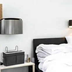 Flokoo - Bedside Pocket - Bed Opbergzak - Katoen - Zwart