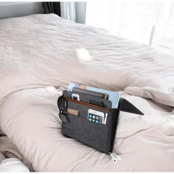 FLOKOO - Bedside Pocket - Donker Grijs - Vilten Opbergzak Voor Bed Of Bank
