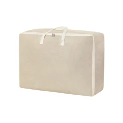 Flokoo - Opbergzak Xxl Dekbed - Beige - 70 X 50 X 30 Cm
