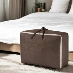 FLOKOO - Opbergzak Xxl Dekbed - Bruin - 70 X 50 X 30 Cm