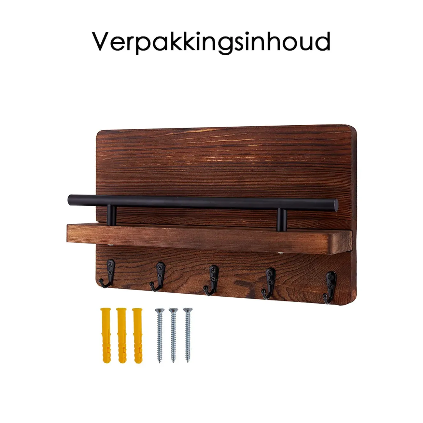 Flokoo - Organizador De Llaves De Madera - Modern Y Funcional - 30 X 18 Cm