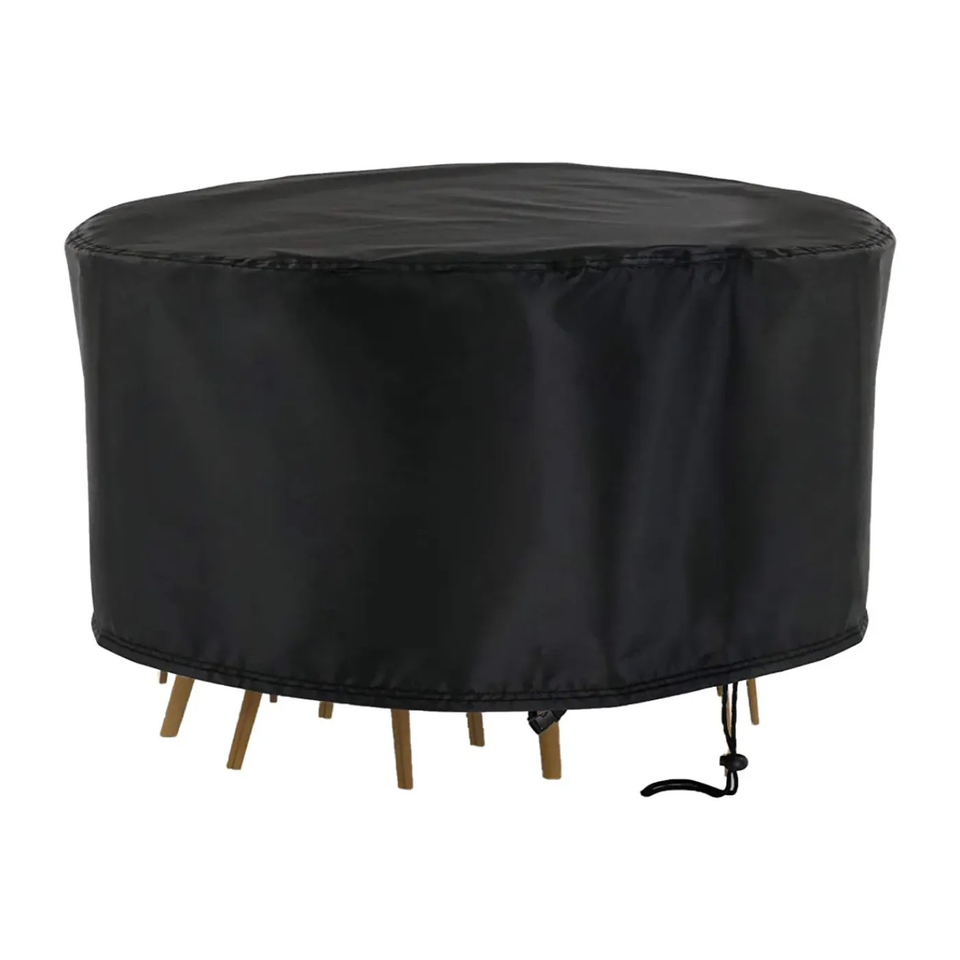 FLOKOO - Tuinmeubelhoes Rond - 230 Cm X 110 Cm - Zwart - Beschermhoes Voor Je Tuinset