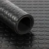 Floordirekt - Rubber Loper, Rubbermat, Circel, 3 Mm, Zwart, 150 X 150 Cm