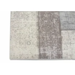 Flycarpets Burano Patchwork Vloerkleed - Beige/grijs/taupe - Laagpolig Tapijt - 160x230 Cm