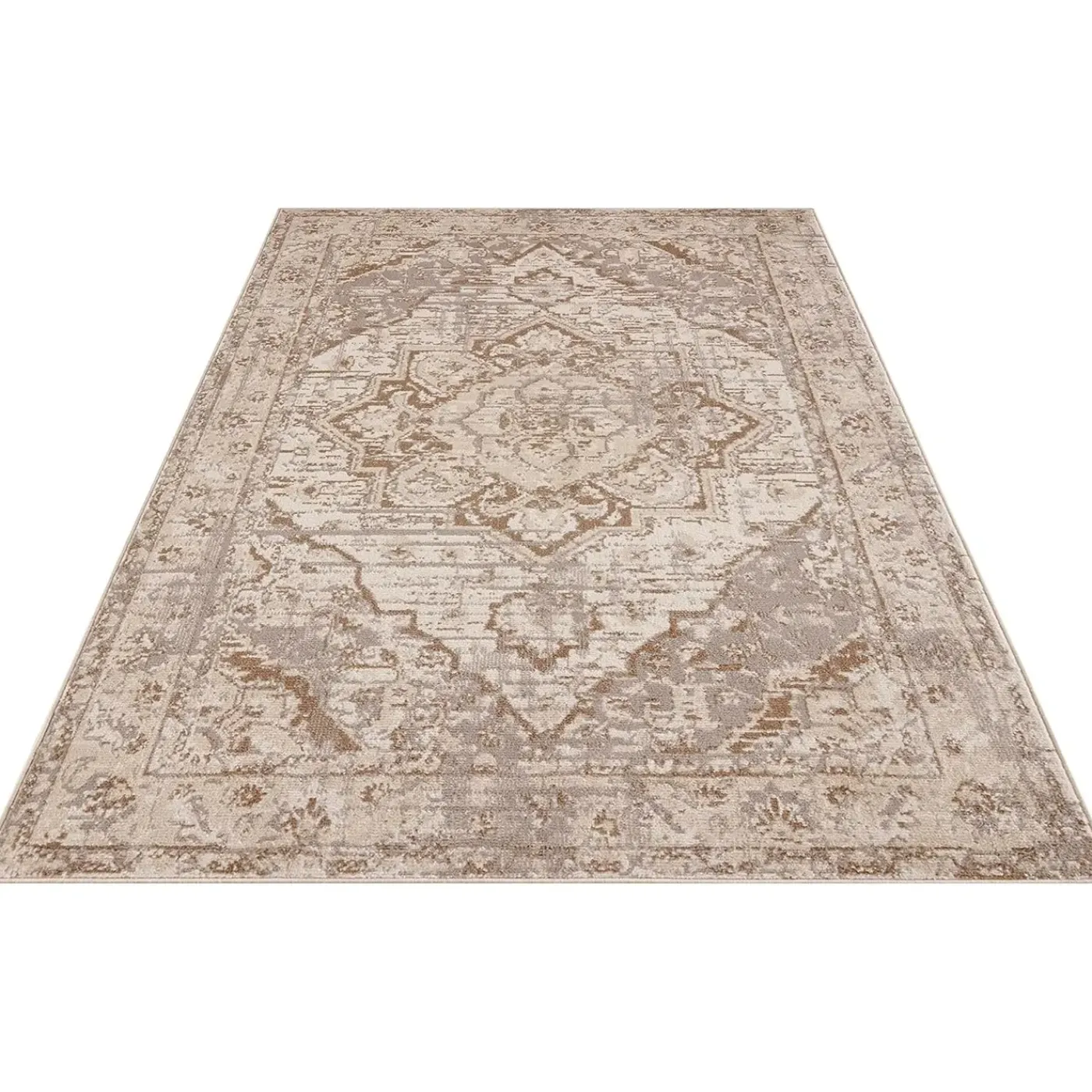 Flycarpets Vintage vloerkleed - Sand Beige 200 X 280 CM