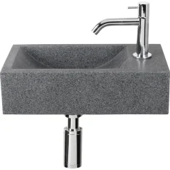 Differnz Fonteinset Cheops Natuursteen wasbak 40 x 23 x 11 CM