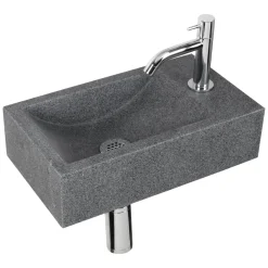 Differnz Fonteinset Cheops Natuursteen wasbak 40 x 23 x 11 CM