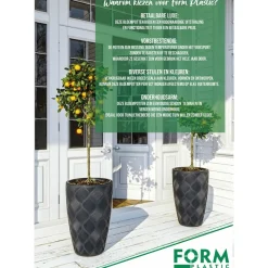Form Plastic Plantenpot Trolley - Kunststof - Rond - Max 70 Kilo