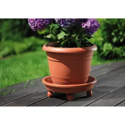Form Plastic Plantenpot Trolley - Grijs - Rond - Max 70 Kilo