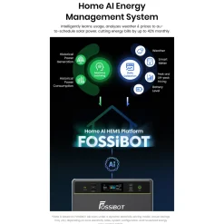 FOSSiBOT -FPB 1200W AC-1958Wh-Balkonkraftwerk zonnegenerator + FBP1200-B LFP Draagbaar Energiestation