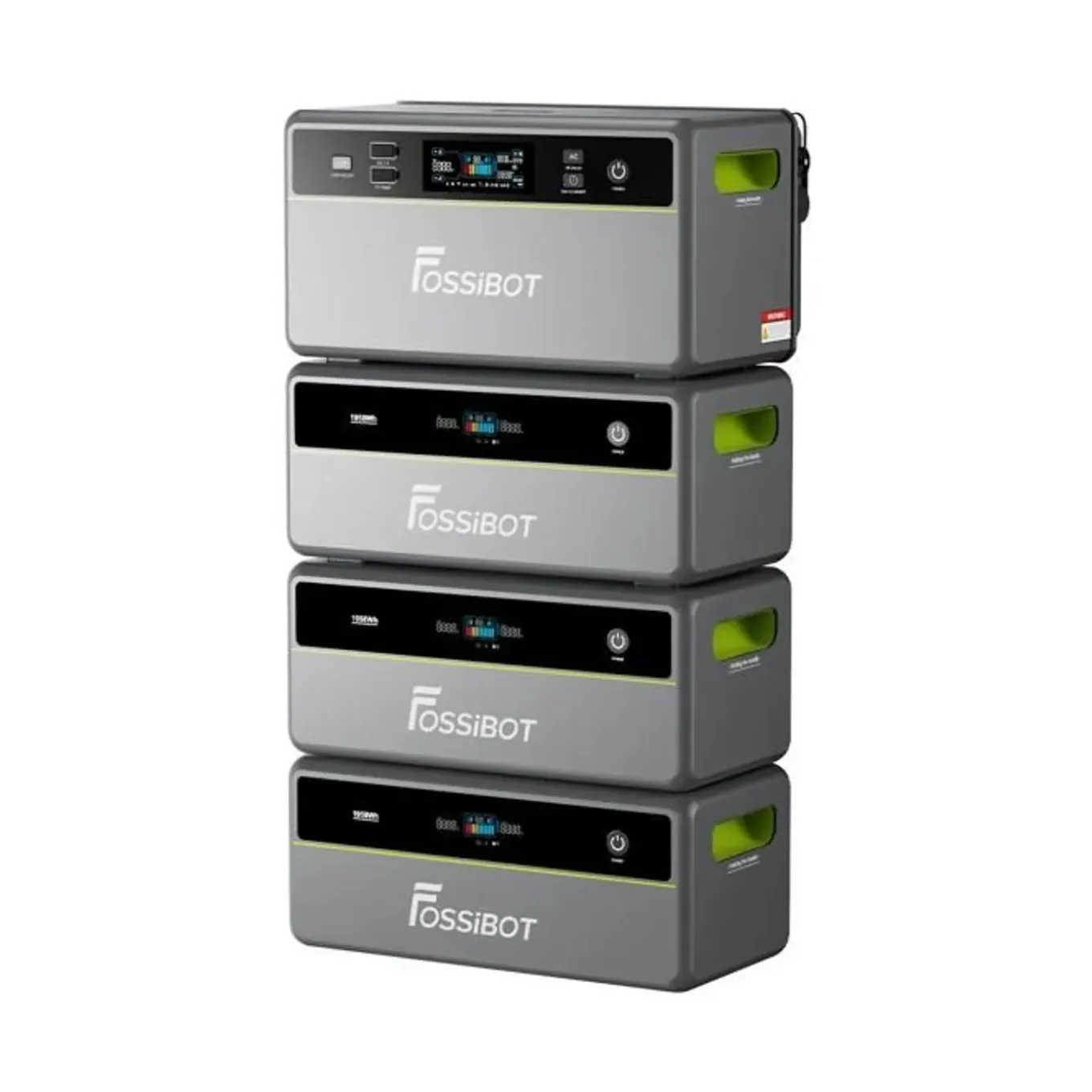 FOSSiBOT-FPB1200-1958Wh-Balkonzonnepanelen Systeem+3×FBP1200-B Accu 6500 Laadcycli, Plug&Play