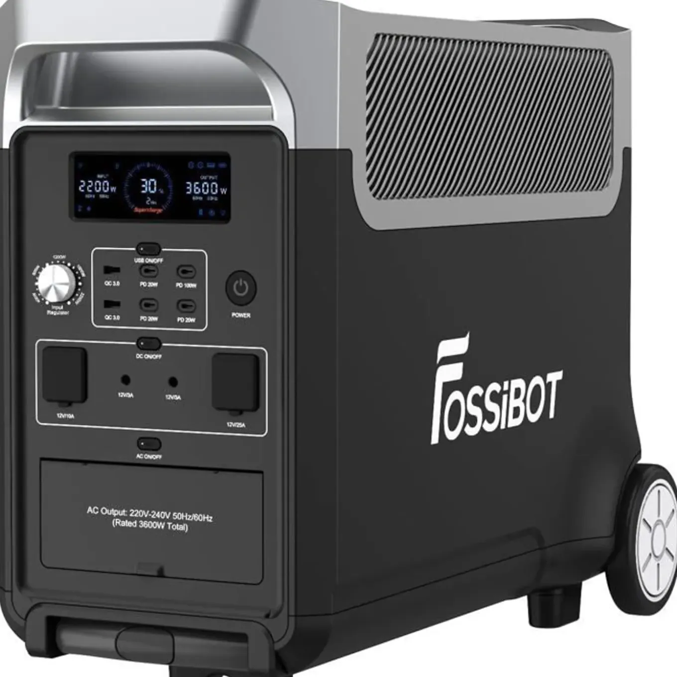 FOSSiBOT F3600PRO Draagbaar Powerstation-3600W 3840Wh LiFePO4 Generator-CampingRV/UPS-Fast charging