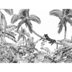 Overig Fotobehang Black Panther - Wit - 2,50m x 350cm