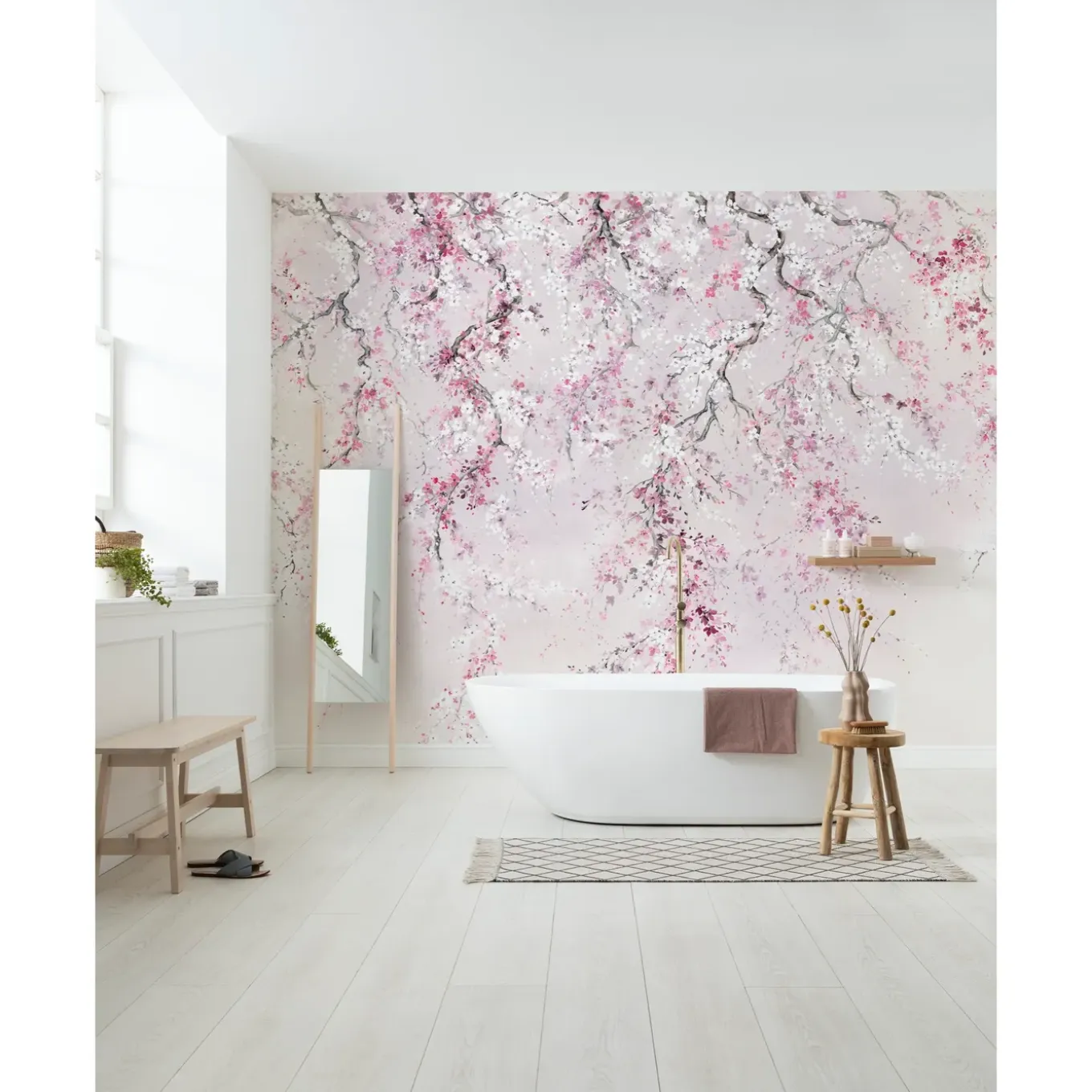 Fotobehang Kirschblüten - Roze - 2,80m x 300cm