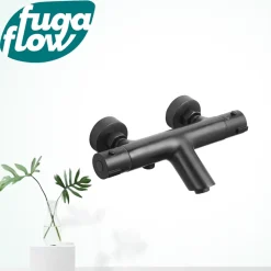FugaFlow Efficiente Sobrado Thermostatische Bad-/douchekraan Zwart
