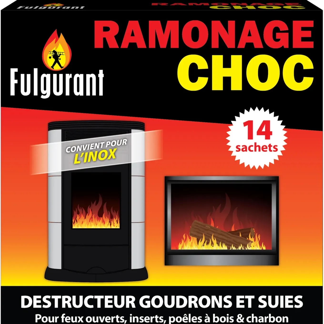 Fulgurant teer- en roetvernietiger 14 zakjes 750gr