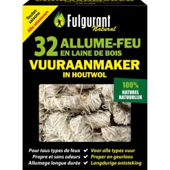 Fulgurant vuuraanmaker houtwol