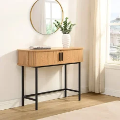 Furnilux Helsingborg Sidetable Console Licht Eiken - 100x35x75 Cm