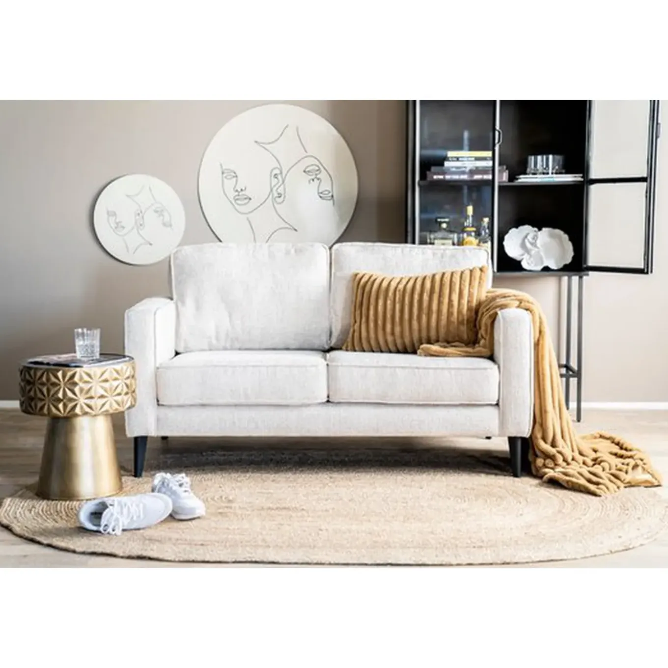 Furnilux Wanddecoratie - Abstract Clay 45x45 cm - Beige - Klein