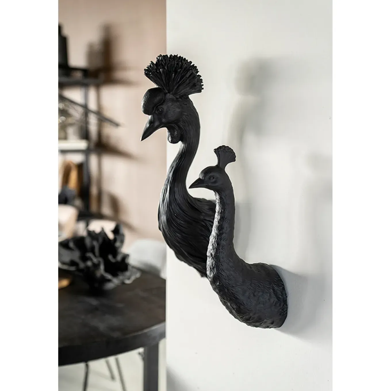 Furnilux Wanddecoratie - Pavo - 1 stuk - Zwart