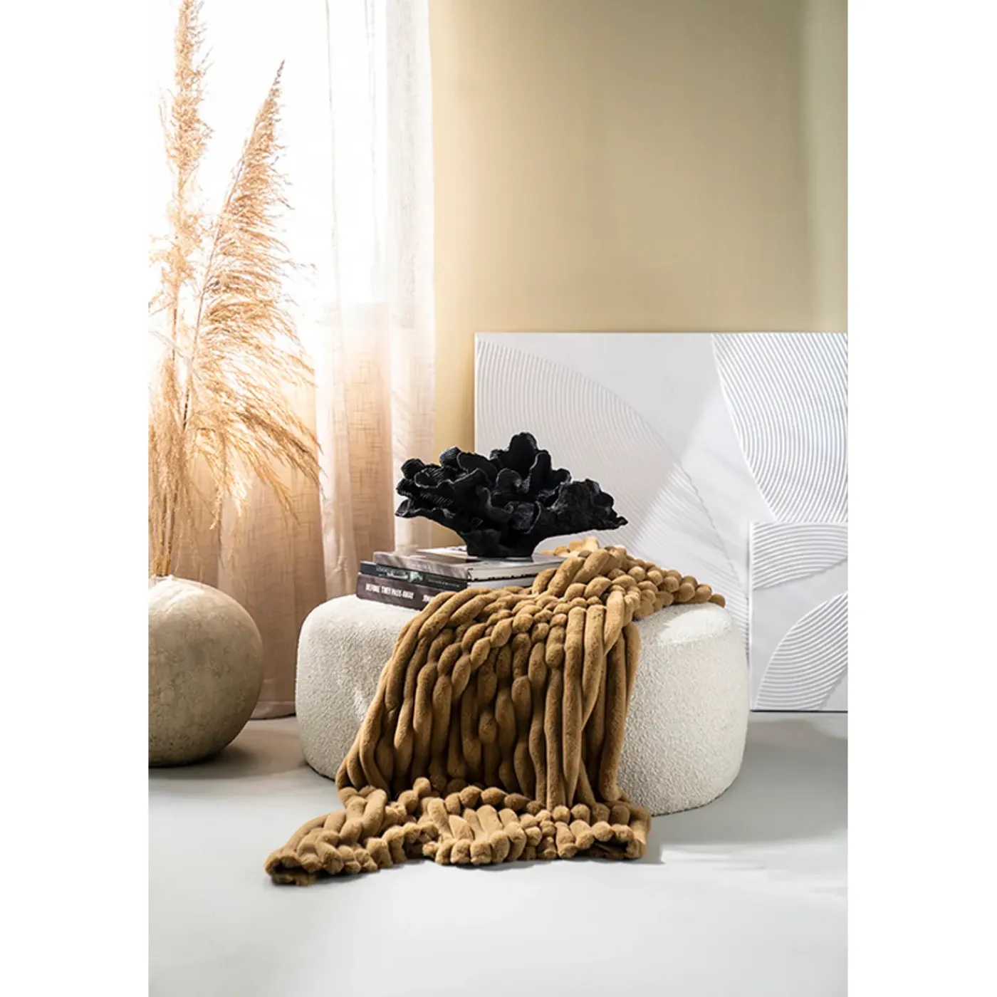Furnilux Wanddecoratie - Tazi klein 45 x 45 cm - Wit