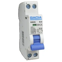 Gacia Installatieautomaat 1 Polig + Nul 16a Karakteristiek B 6ka - M80n-b16