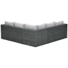 Garden Impressions Loungeset Lyon Donker Grijs 4-delig