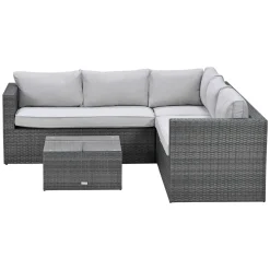 Garden Impressions Loungeset Lyon Donker Grijs 4-delig